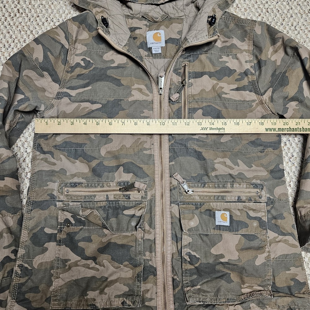 CARHARTT Women's Medium Hooded Camo Quilt Lined Jacket 100667 - Picture 5 of 9